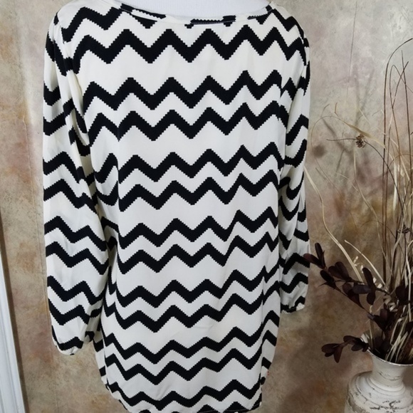 Anthropologie Francesca's Chevron Pattern Blouse - Picture 2 of 8